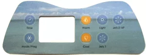11-0037-77, Artesian Spas Overlay, Island, 7 Button, 2 Pump