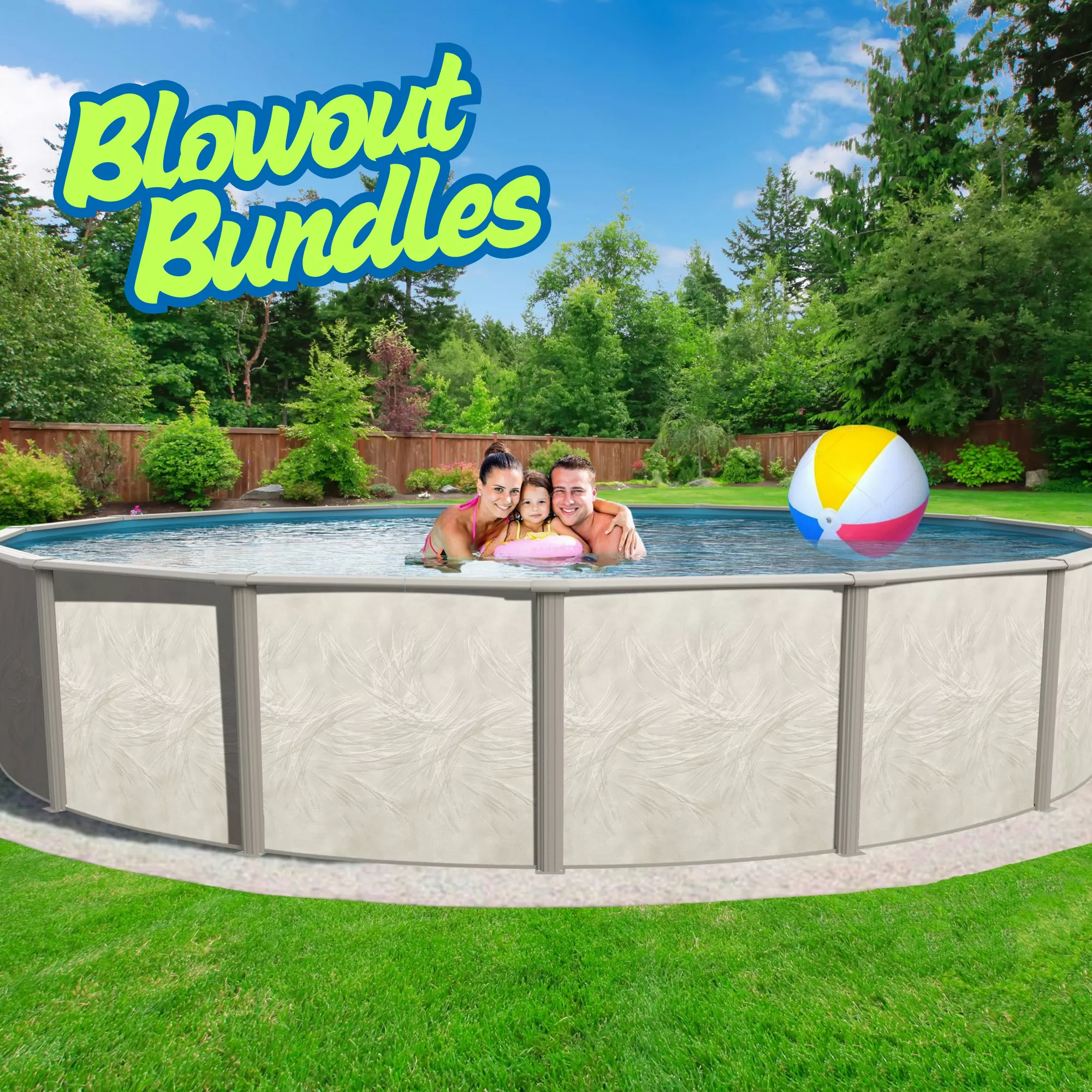18′ x 54″ Round Resin Hybrid RTR Pool Blowout Bundle