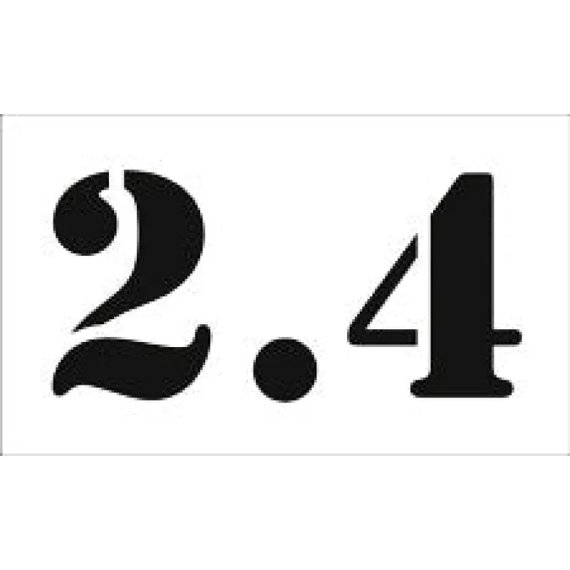 #2.4 Reusable Depth Marker Stencil – 10 Inch x 6 Inch with 4 Inch Lettering