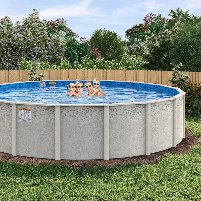 27′ Round 8″ Hybrid Frame Silver Interlude Pool & Bundle | 52″ or 54″