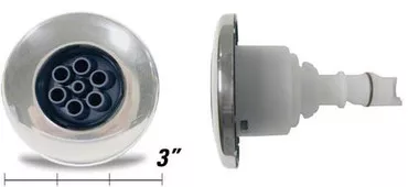 3" Cal Spa Jet Insert, Pro Lock, Massage, SS, PLU29533-142-200