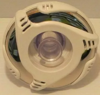4 3/16" Dynasty Spa Jet, Poly Storm, Large Face, Threaded, Directional, White/Mtl, Glo, Trix, 2012, 14486