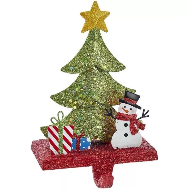 6.5″ Christmas Tree Glitter Base Stocking Hanger