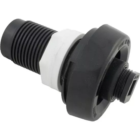 640-2001 Spa Drain/Fill Valve WW 1-5/8″ ACME threaded x 1″s Black