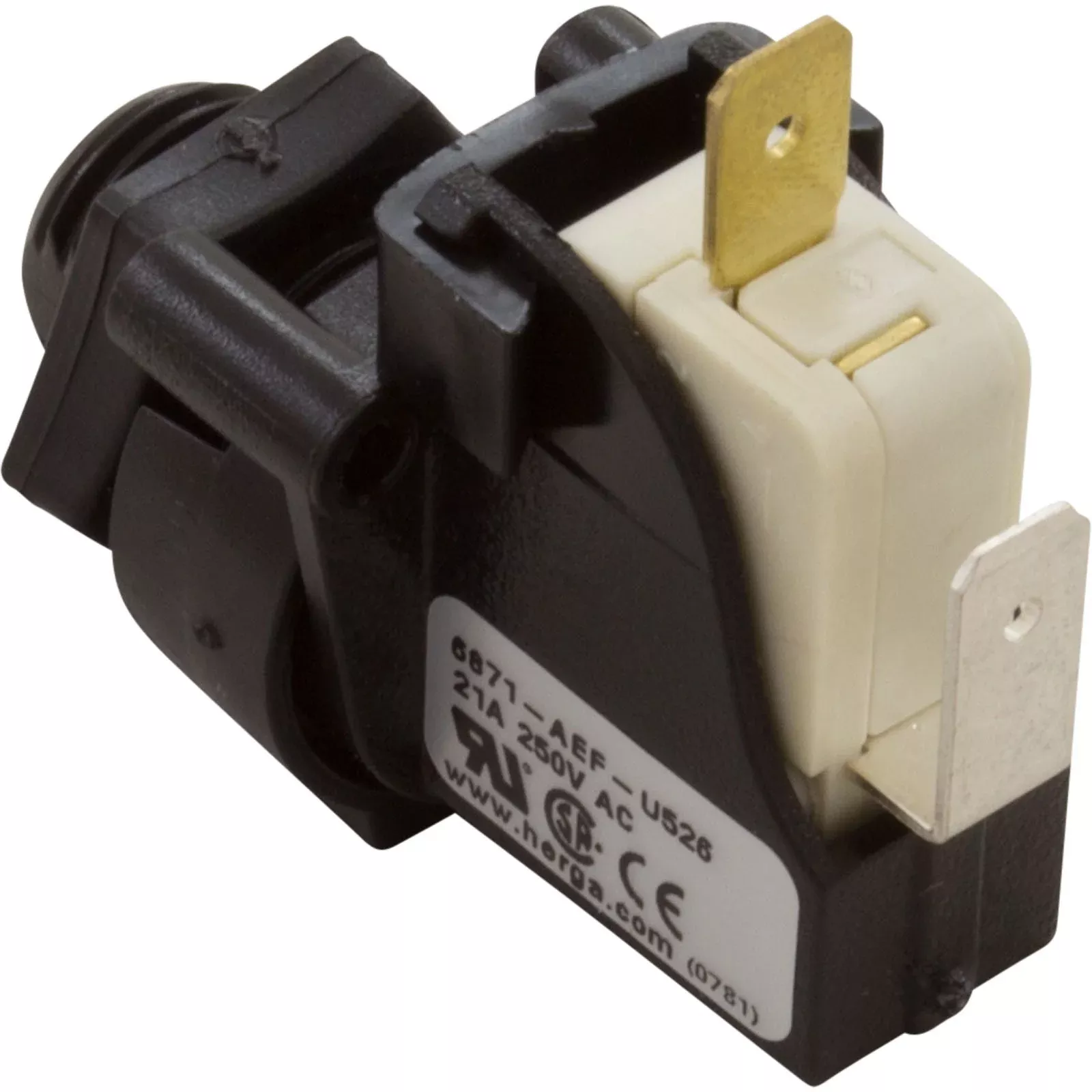 Air Switch, Latching, 9/16-18 Thread W.Retaining W/Nut.- 6871-AEF-U526