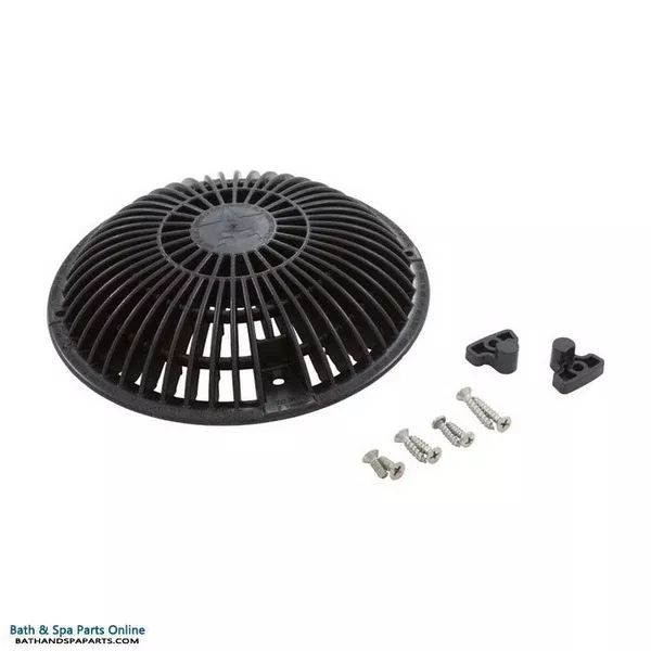 AquaStar Retro 8″ Round Main Drain Grate [MoFlow] [w/Hardware] [Black] (R8MF102)