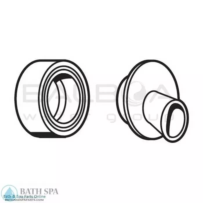 Balboa Magna Single Port Jet Flow Path Assembly[Less Adapter] [White] (16-4810LA WHT)