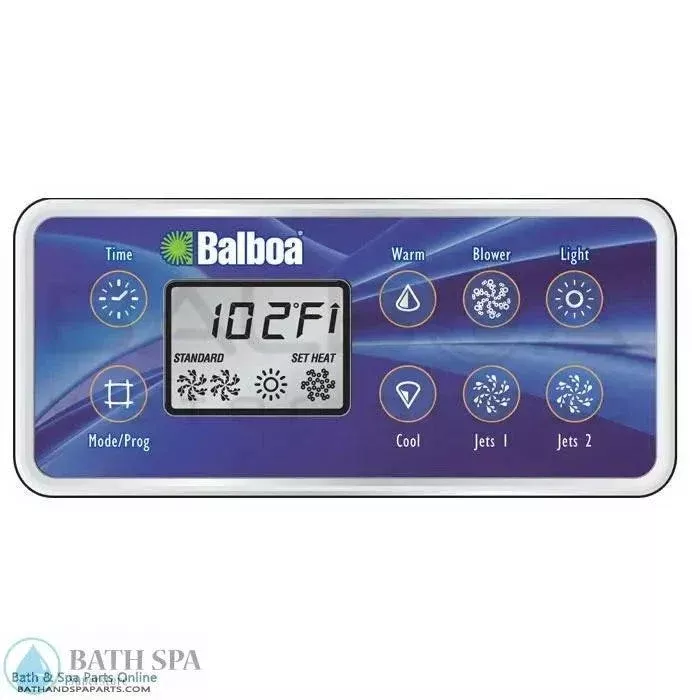 Balboa VL801D E8 Serial Deluxe Spa Topside Panel [10Ft Cord] (54155-01)