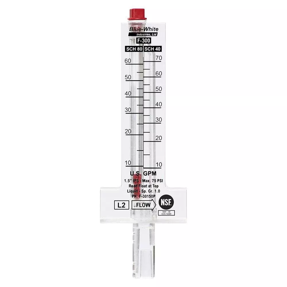 Blue-White F300 Flowmeter for 1-1/2″ PVC Pipe | F-30150P