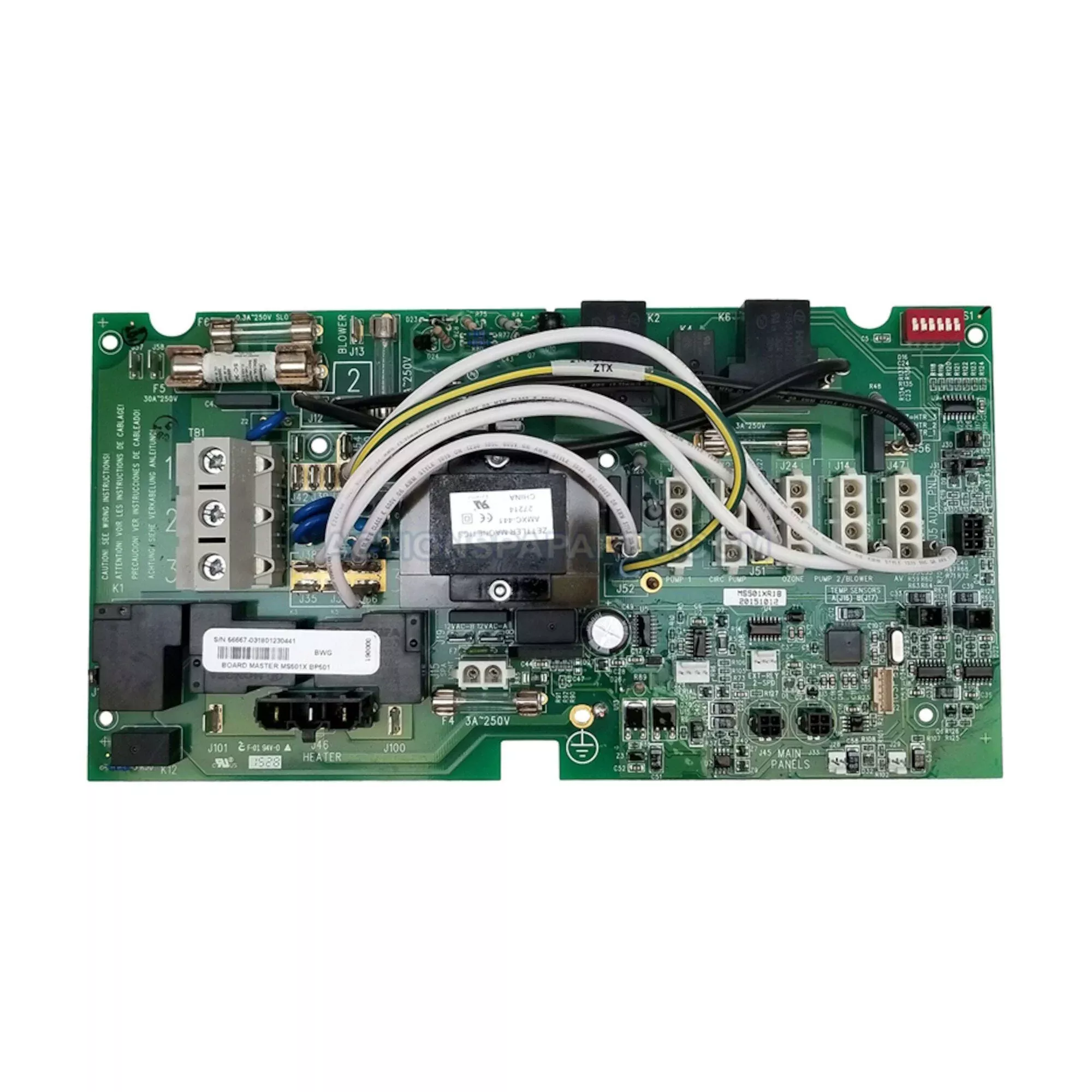 Circuit Board, Master Spa, Balboa MS501X, 2015-current : X801151