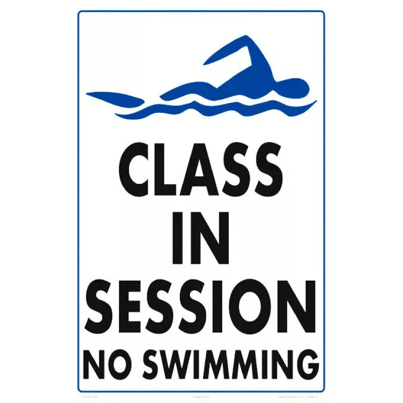 Class in Session Sign – 12 x 18 Inches on Styrene Plastic