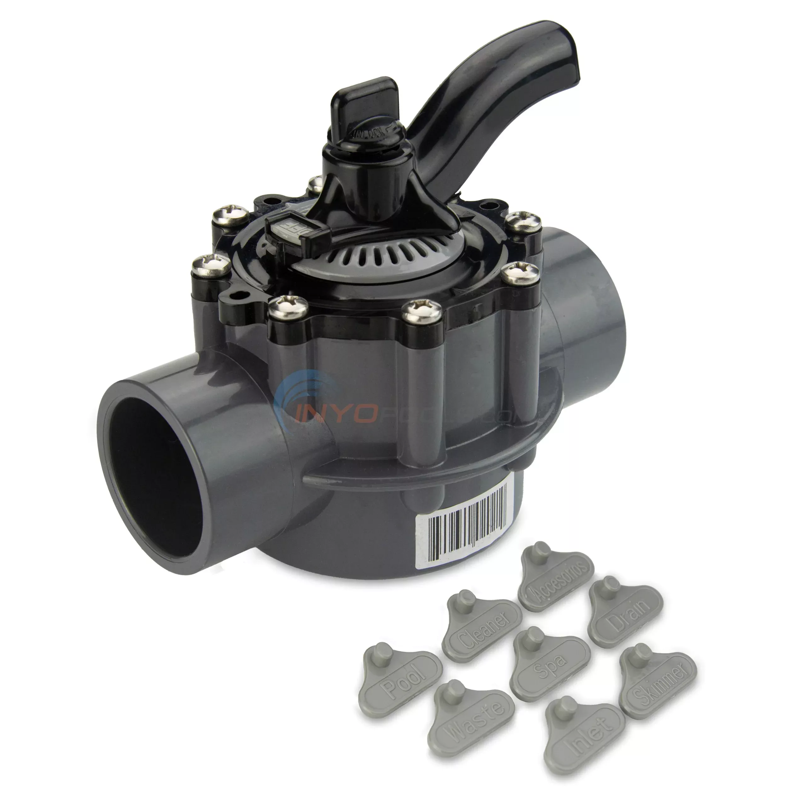 CMP 2-Way Diverter Valve, 2″ Inner, 2.5″ Outer, Gray PVC, Generic PSV2S2DGR – 25932-201-000