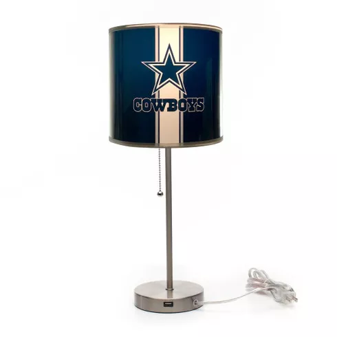 Dallas Cowboys 19" Tall Chrome Table Lamp
