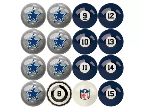Dallas Cowboys Billiard Balls with Numbers