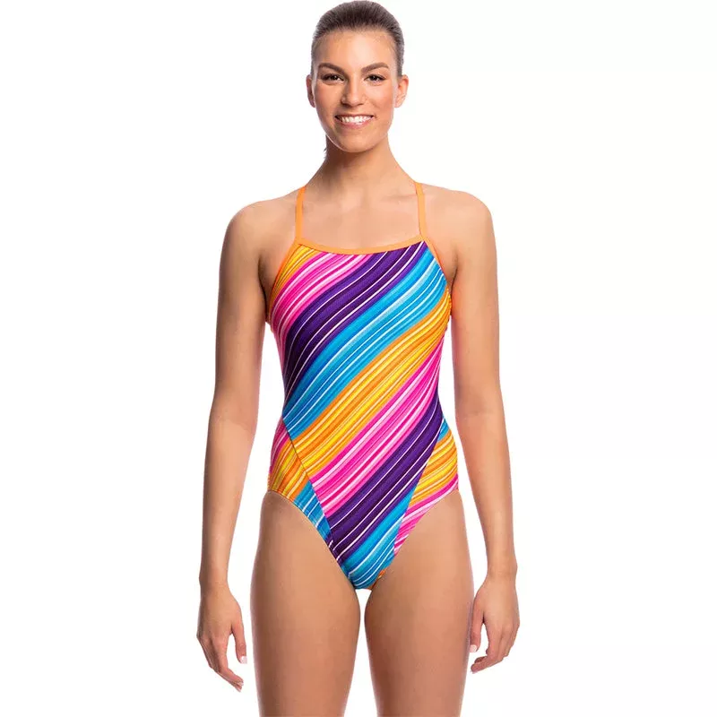 Funkita – Fine Lines – Ladies Single Strap One Piece