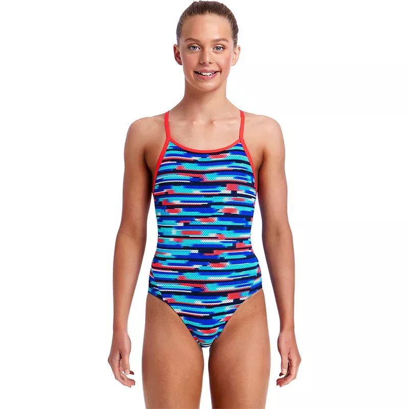 Funkita – Meshed Up – Girls Diamond Back One Piece