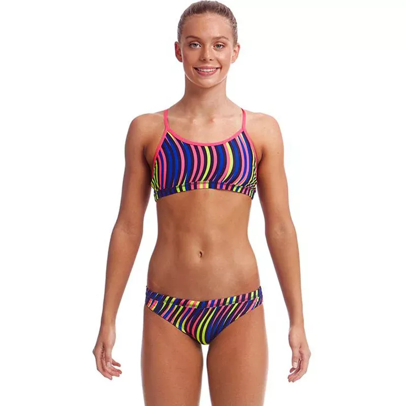 Funkita – Squiggle Piggle – Girls Racerback Two Piece