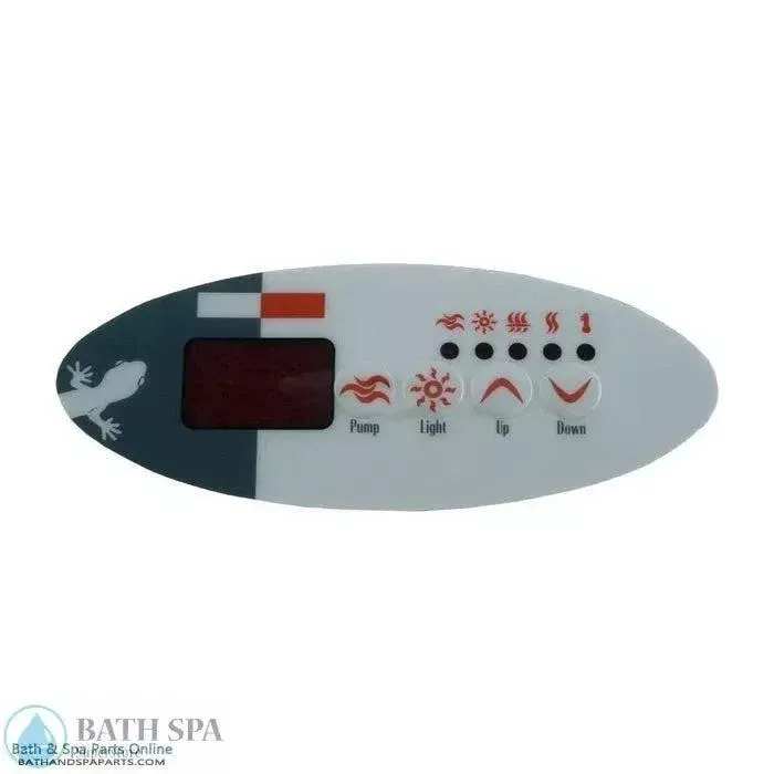 Gecko TSC-9-GE1 4 Button Topside Panel Overlay P1 Light 9916-100131 For Gecko Alliance Control Interfaces