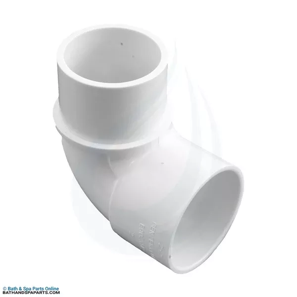 Gentekk PVC 90 Sweep Elbow [2″ Slip x 2″ Spigot] (E902XSP)