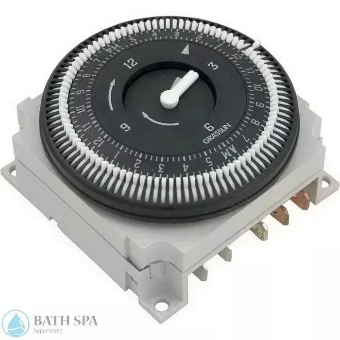 Grasslin Panel Mount 24-Hour Timer [24v] [20A] (FM/1STUZ-24V)