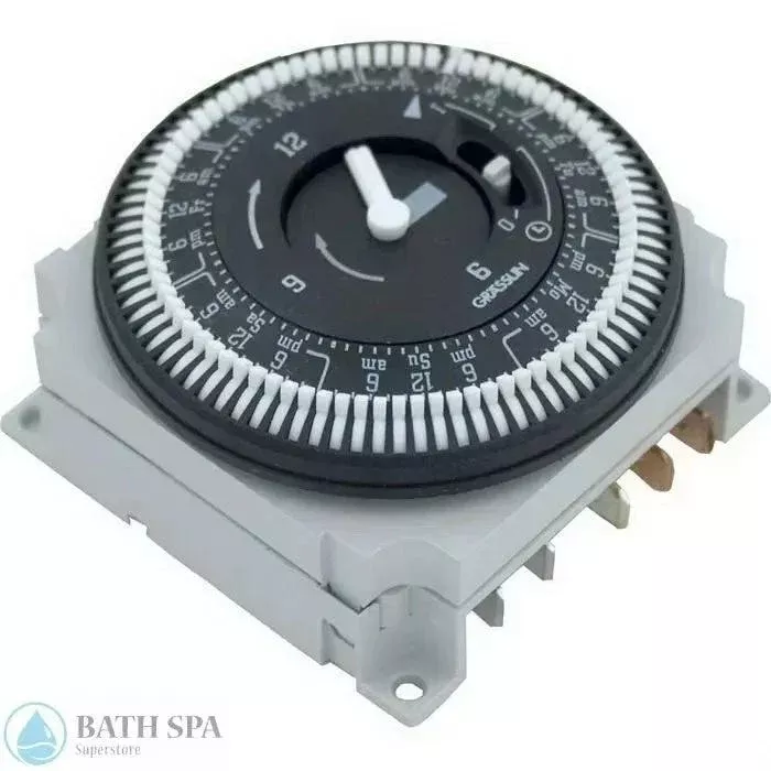 Grasslin SPDT Panel Mount 7-Day Timer With Override [115v] (FM1SWUZH-120U)