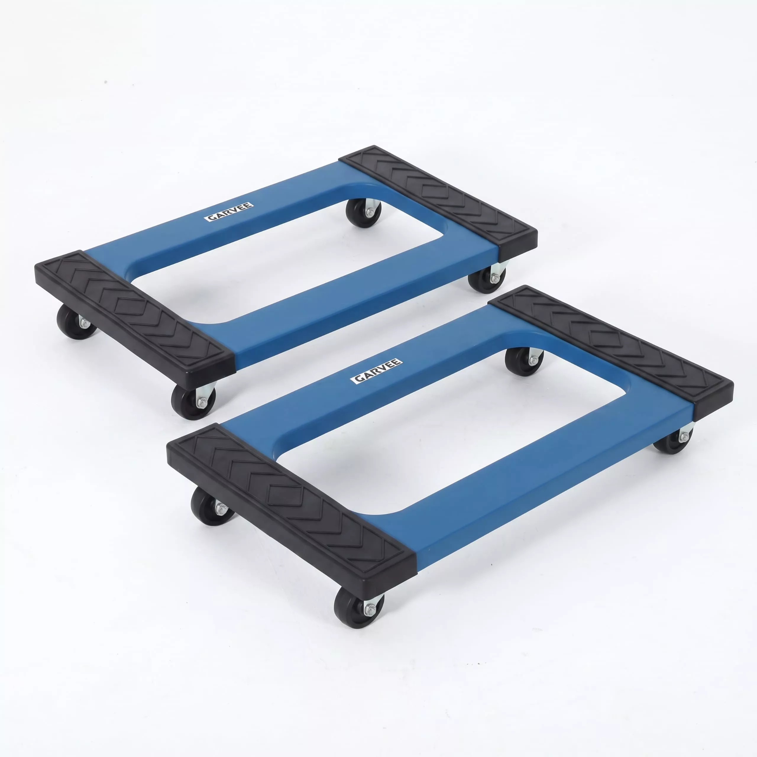 Heavy Duty Plastic Floor Dolly Cart – 1000lbs Load Capacity Platform Mover with 3″ Swivel Casters & Non-Slip Rubber Pads for Moving Furniture, Appliances, and Pianos, 30 x 18 Inch, Blue & Black