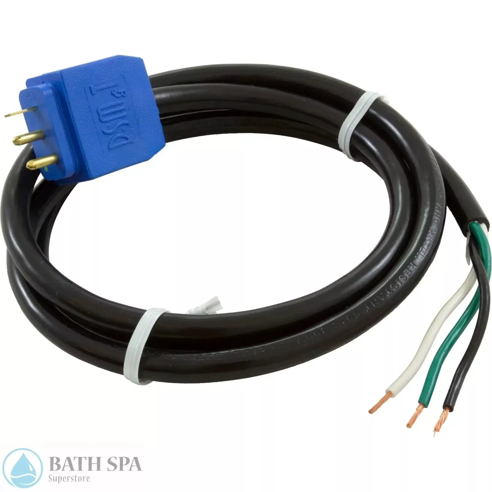 Hydro-Quip 48″ Circulation Pump Cord [Molded Blue] (30-0210-48-K)