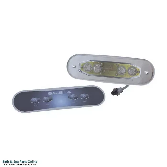 Hydro-Quip AX40 4-Button Spa Topside Control Panel [Auxiliary] [Oval] (34-0214-K)