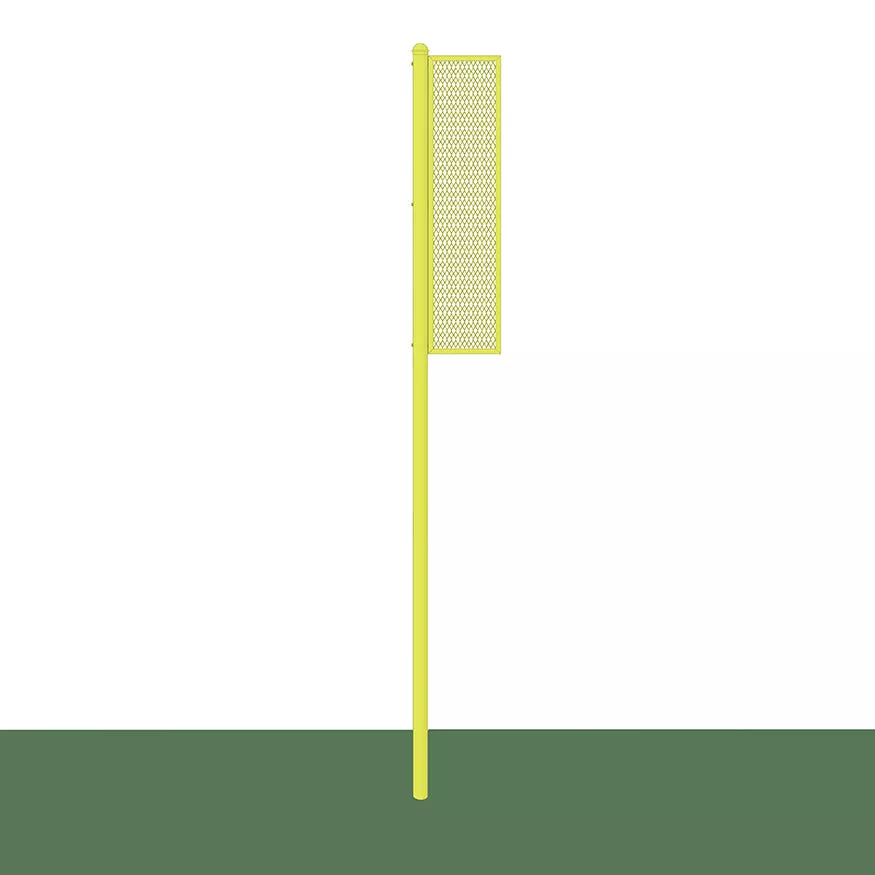 Jaypro Collegiate 15 ft. Baseball/Softball Foul Poles – Semi-Permanent Yellow
