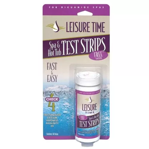 Leisure Time Biguanide Test Strips, Free Sanitizer, Calcium, Alkalinity, pH, Bottle of 50 (45020A) - Obsolete
