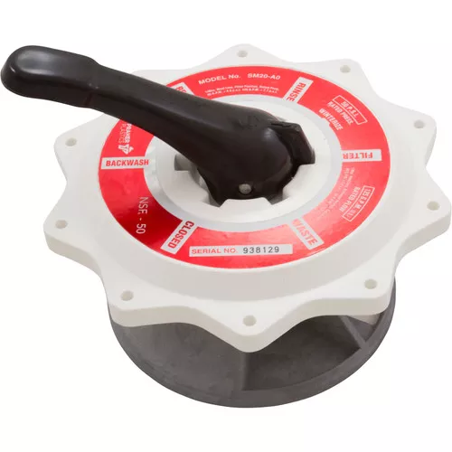 Lid Assembly Praher ABS Top/Side Mt Valvesw/O-Ring 2"Wht E-50-S2