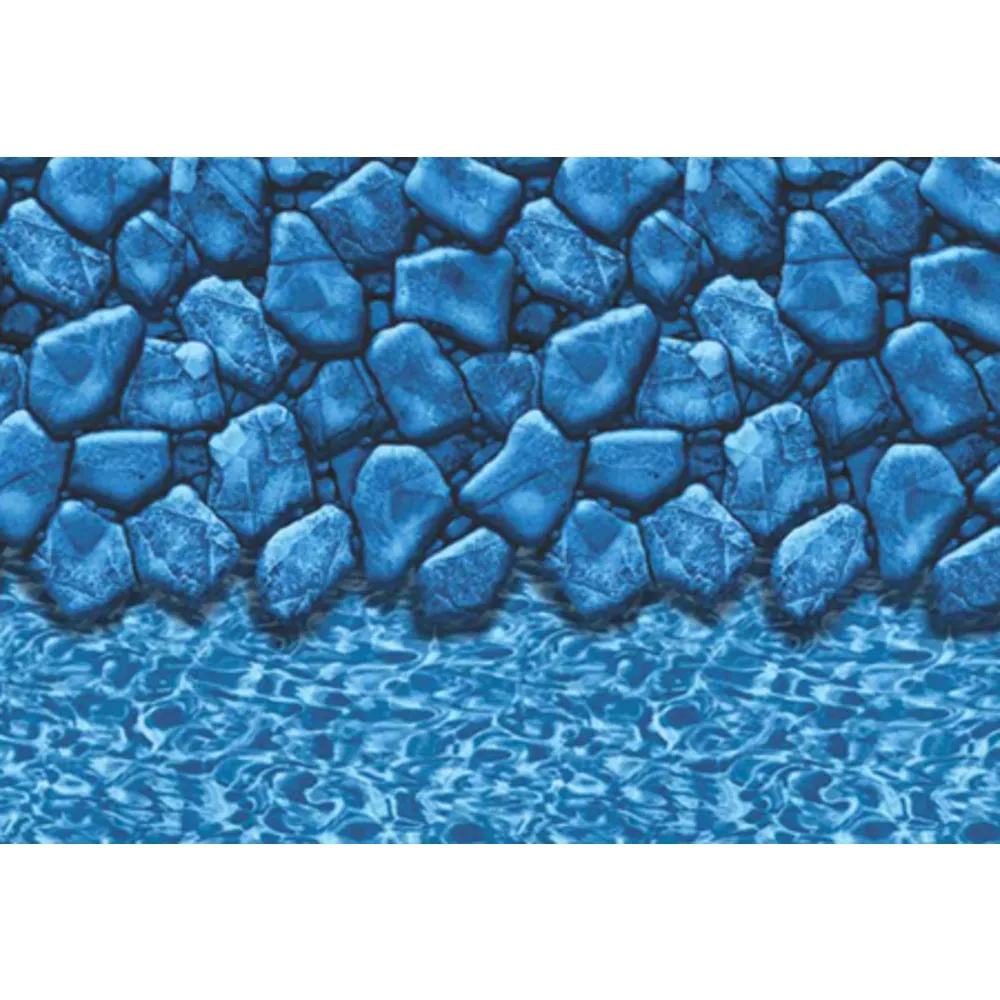 Liner | GLI | 16×26 Oval Boulder RiverRock Overlap | (Fits 48-52 Inch Walls)