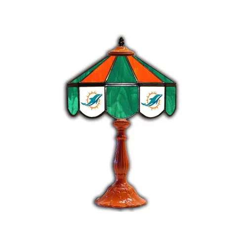 Miami Dolphins 21″ Glass Table Lamp