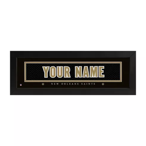 New Orleans Saints Name Plate Custom Print