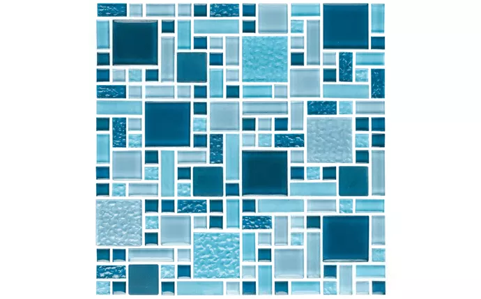 NPT Fusion Glass Tile Royal Blue Mosaic FS-IMPERIAL