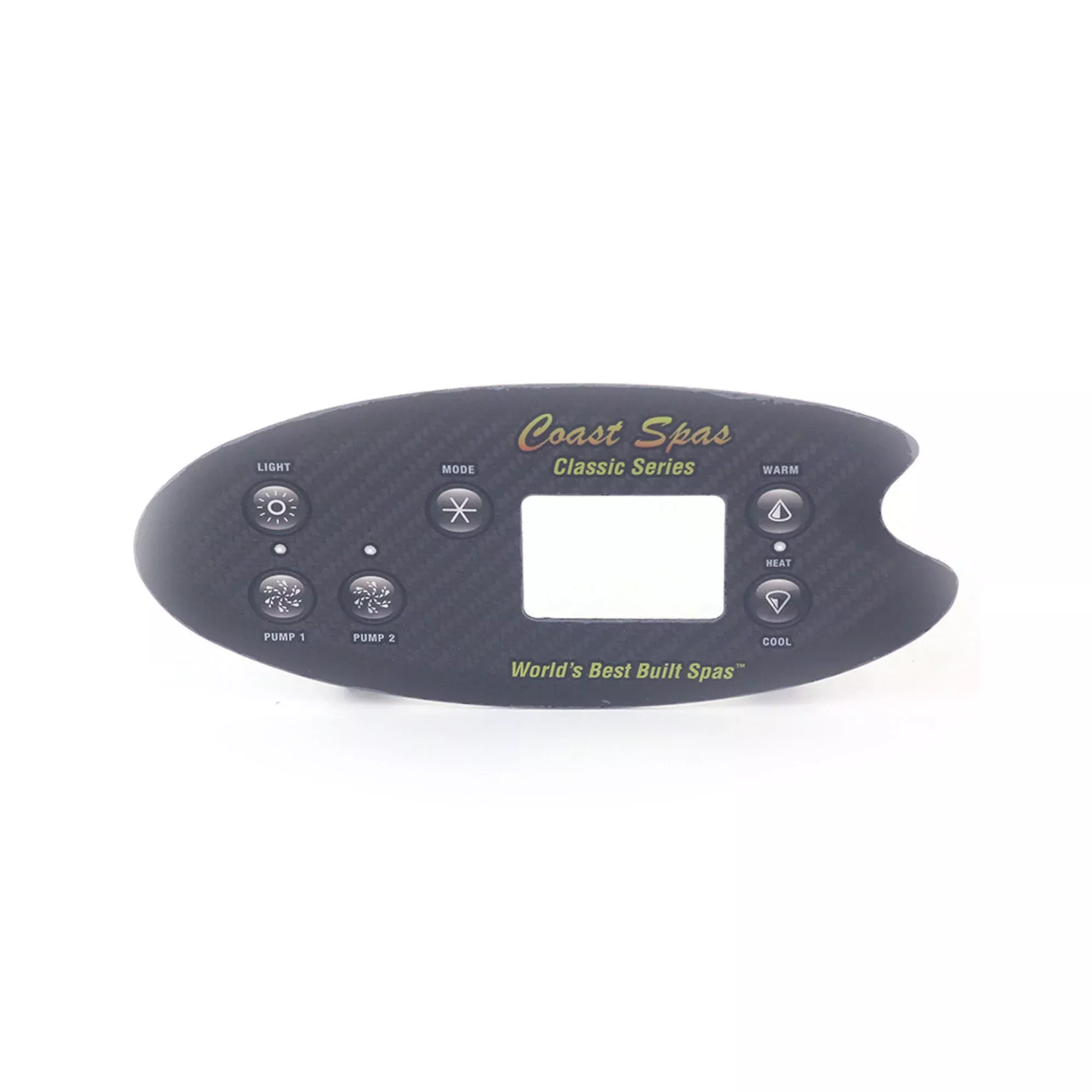 Overlay, Spaside, Coast Spa CS702S, 6-Button, Pump1-Pump2, For 51096 : 12371