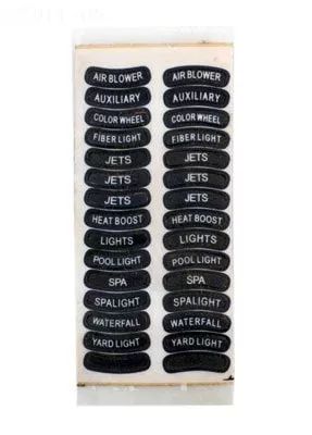 Pentair Intellitouch Outdoor Label Set (520283)
