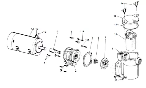Pentair Volute & Trap Body 6" | C1-201DB