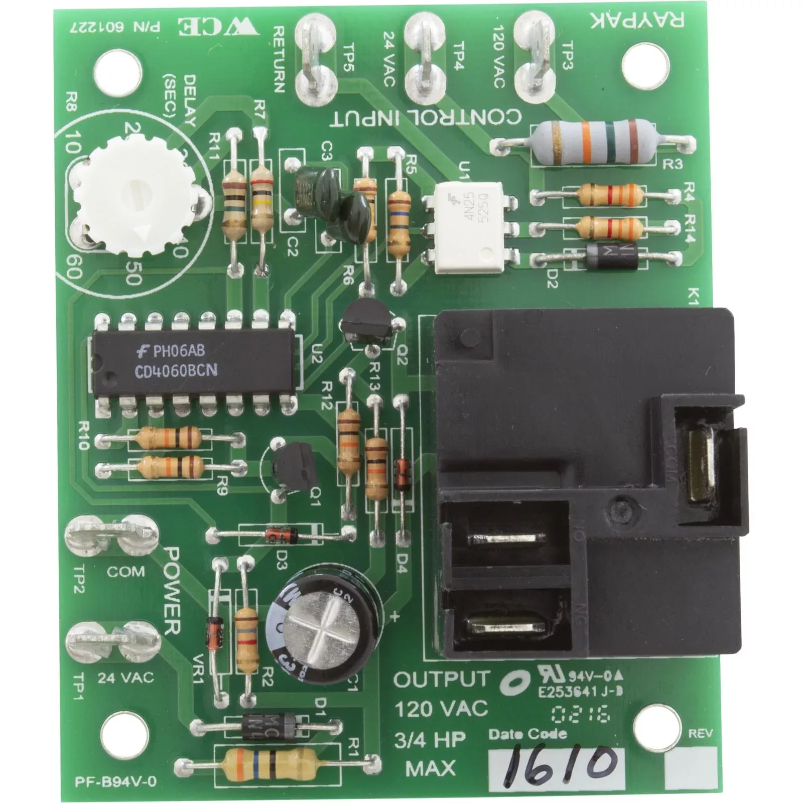 Power Vent PCB, Raypak Raytherm 514-824- 005503F