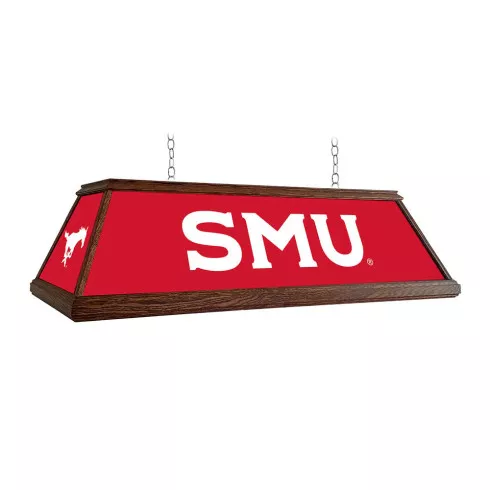 SMU Mustangs: Premium Wood Red Pool Table Light