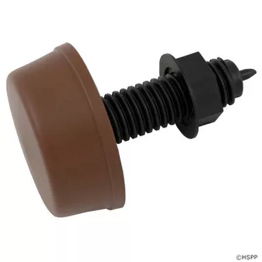 Spa Mushroom Button, Threaded, Brown