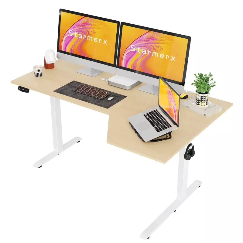 Spacious Office Computer DeskSturdy 59 Inch Workstation Table for Home OfficeModern DesignIdeal for Study or WorkspacesUS Standard59 Inches