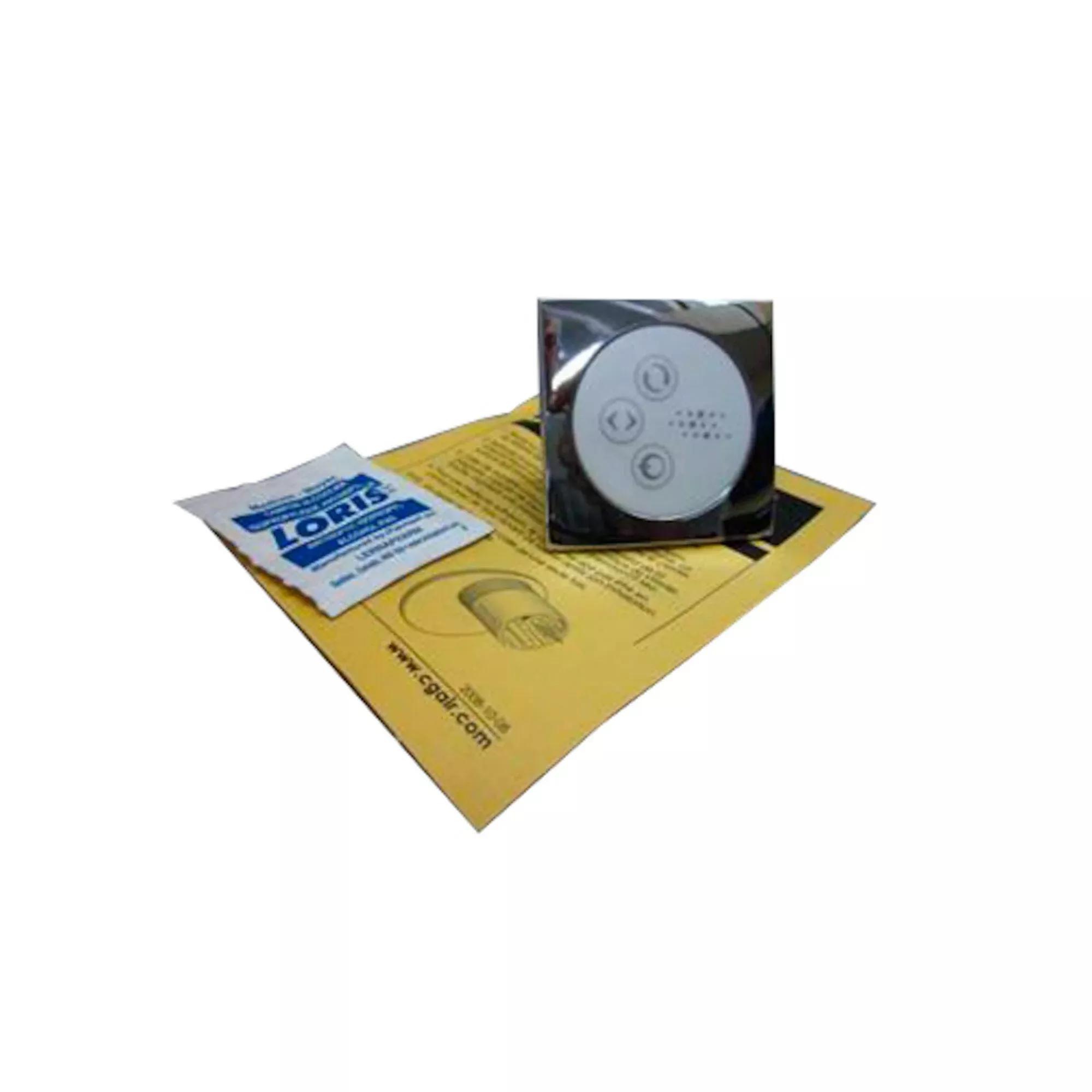 Spaside Control, CG Air Systems, TMS Square, 3-Button, For Variable Bath Pump, Chrome : CG-TMS3-S-KRCC03-CP