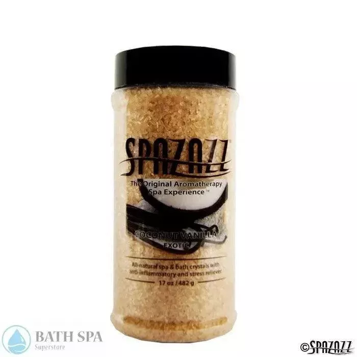 Spazazz Original Coconut Vanilla Exotic Crystals 17oz Container Aromatherapy Spa Bath Crystals