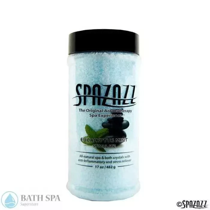 Spazazz Original Eucalyptus Mint Stimulate Crystals 17oz Bottle Spa Bath Aromatherapy