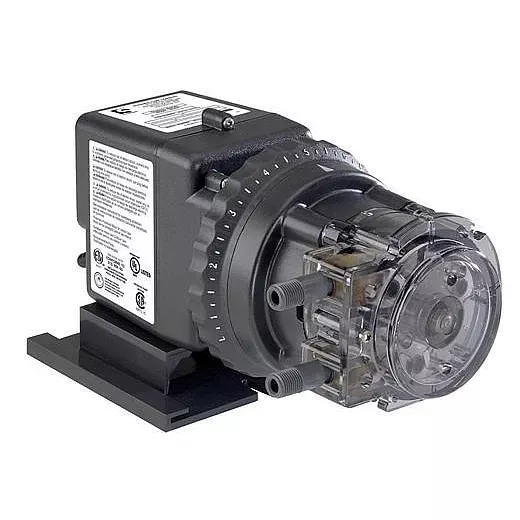 Stenner Classic Series 85MHP17 Pump | Single Head Adjustable Output | 17GPD 120V 60Hz USA .25″ UV Black 100PSI | 85MJH2A2STAA
