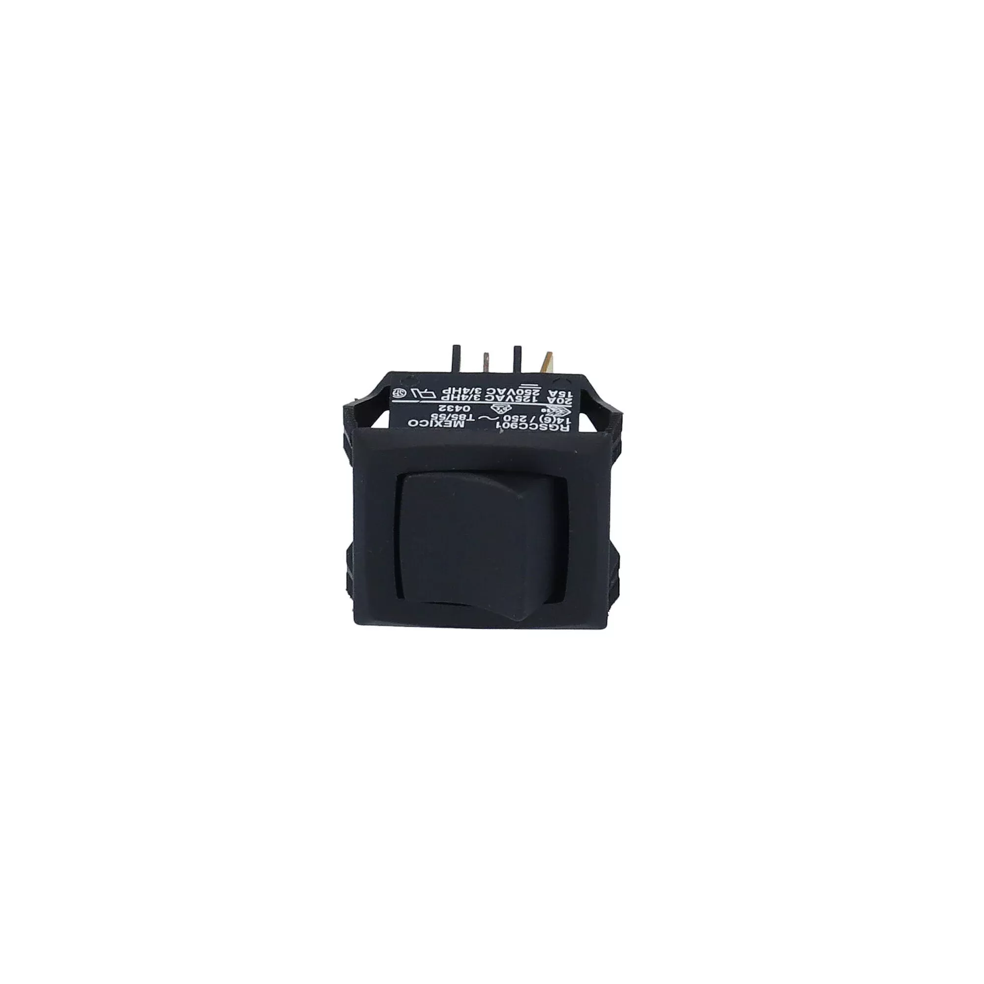 Switch, Rocker, DPST, 4 Terminals, 15 Amp @ 230V, 20 Amp @ 115V : RK2-1