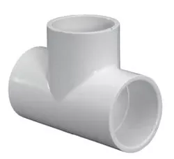 Tee, 2-1/2" Slip White PVC Schedule 40