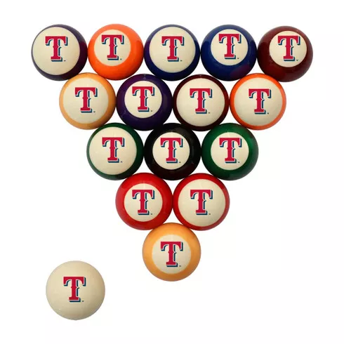 Texas Rangers Retro Billiard Ball Set