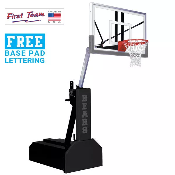 Thunder Pro 60″ Tempered Glass Portable Basketball Hoop by First Team